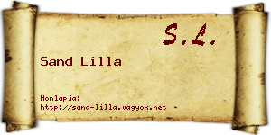 Sand Lilla névjegykártya